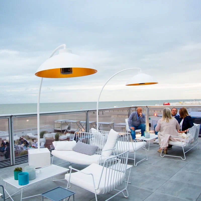 Heatsail Dome Patio Heater + Lamp - Black Version