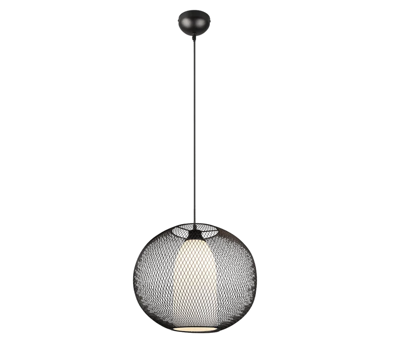 Luminaire Suspendu Noir Industriel