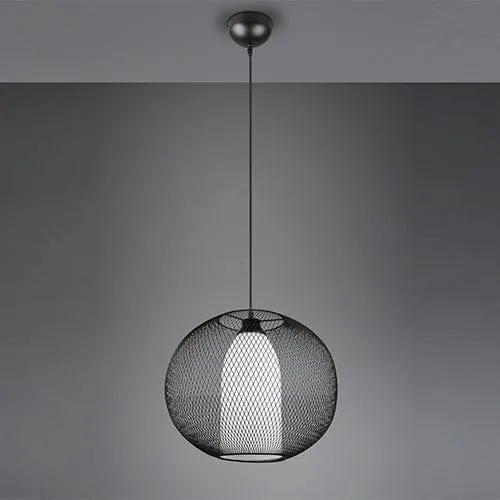Luminaire Suspendu Noir Industriel
