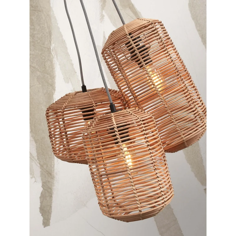 Suspension Rotin Salon