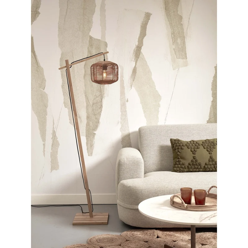 Lampe De Sol En Rotin