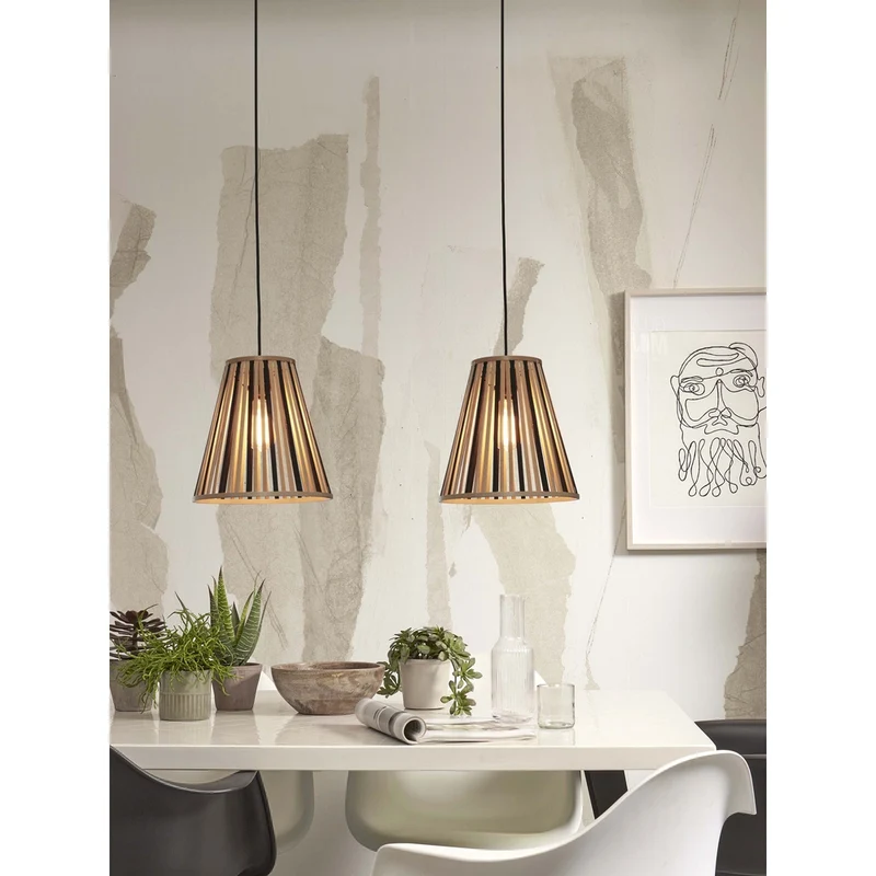 Suspension Luminaire Rotin Bambou