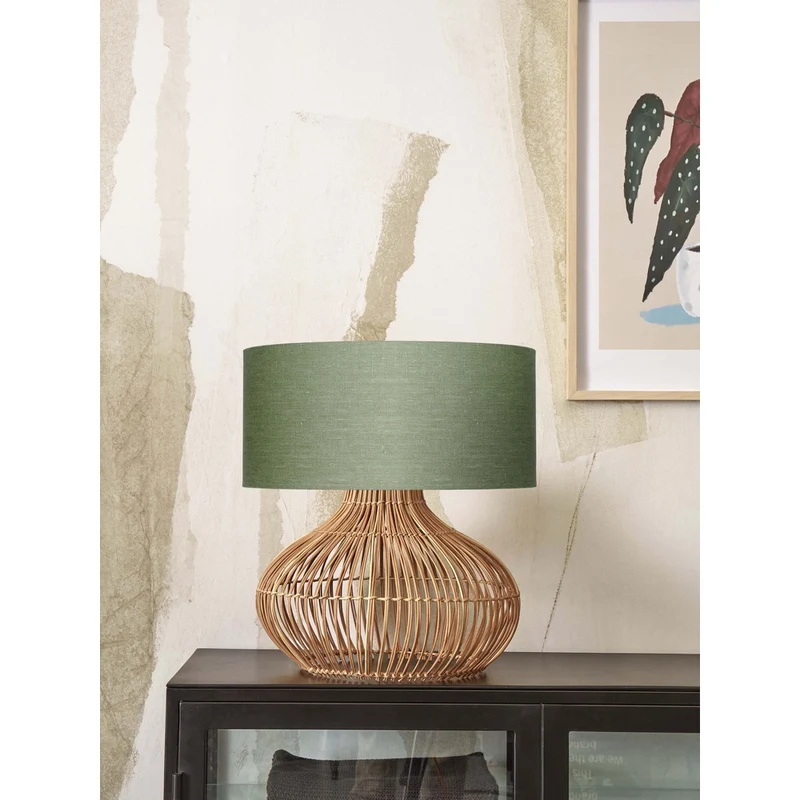 Lampe En Rotin A Poser