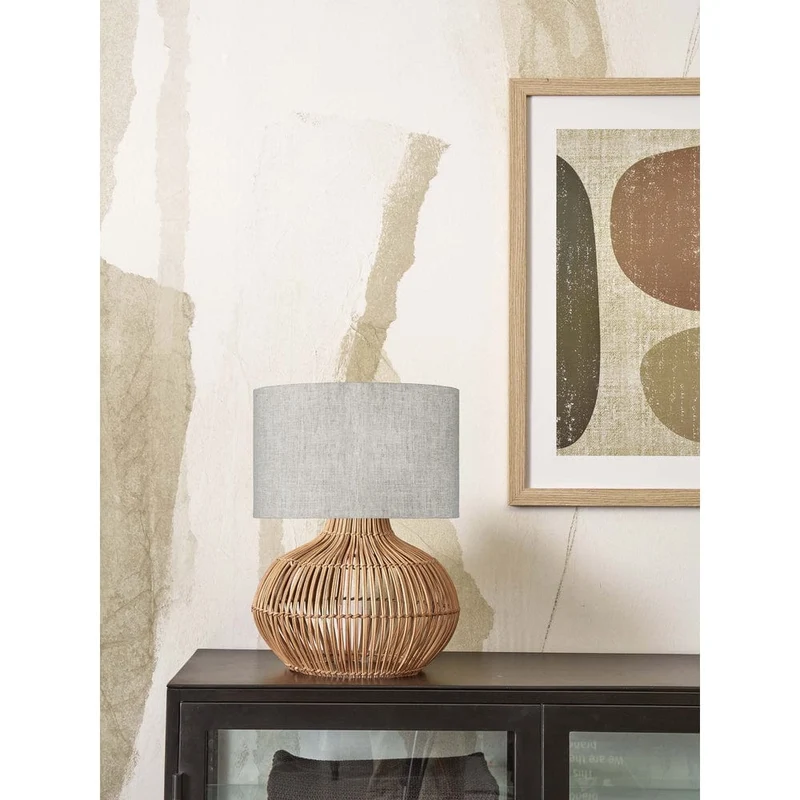 Lampe De Chevet En Rotin