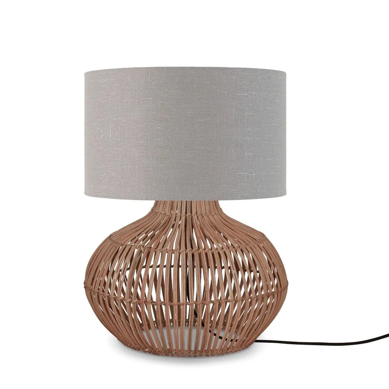 Lampe De Table En Rotin