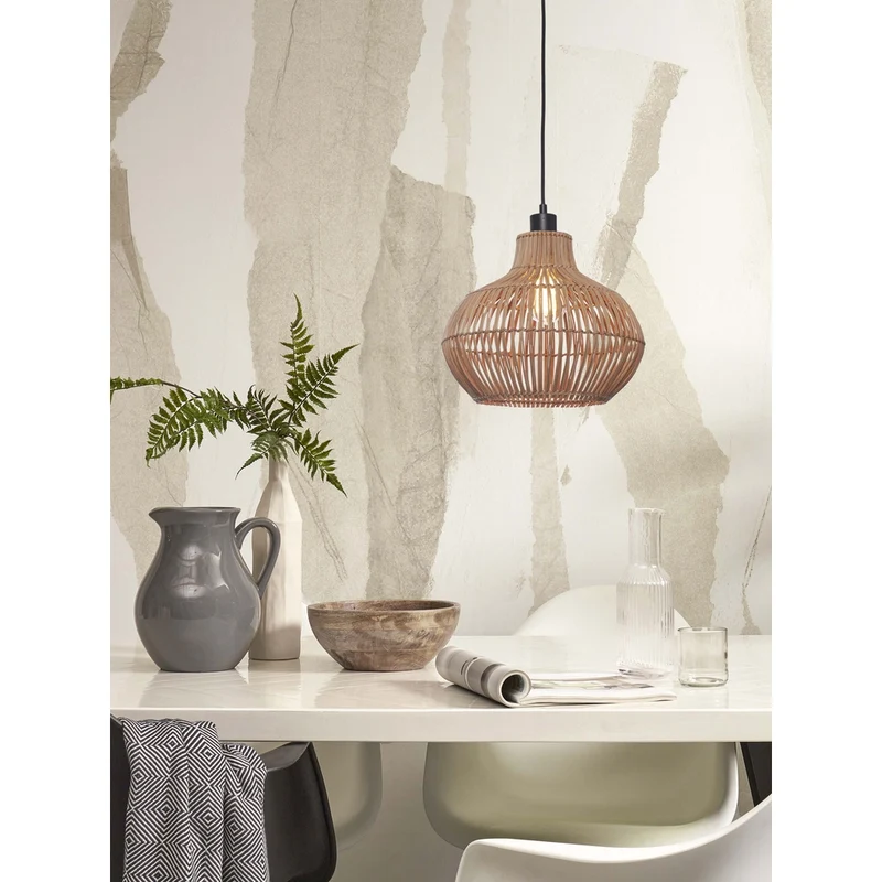 Suspension Luminaire Osier Rotin Bambou
