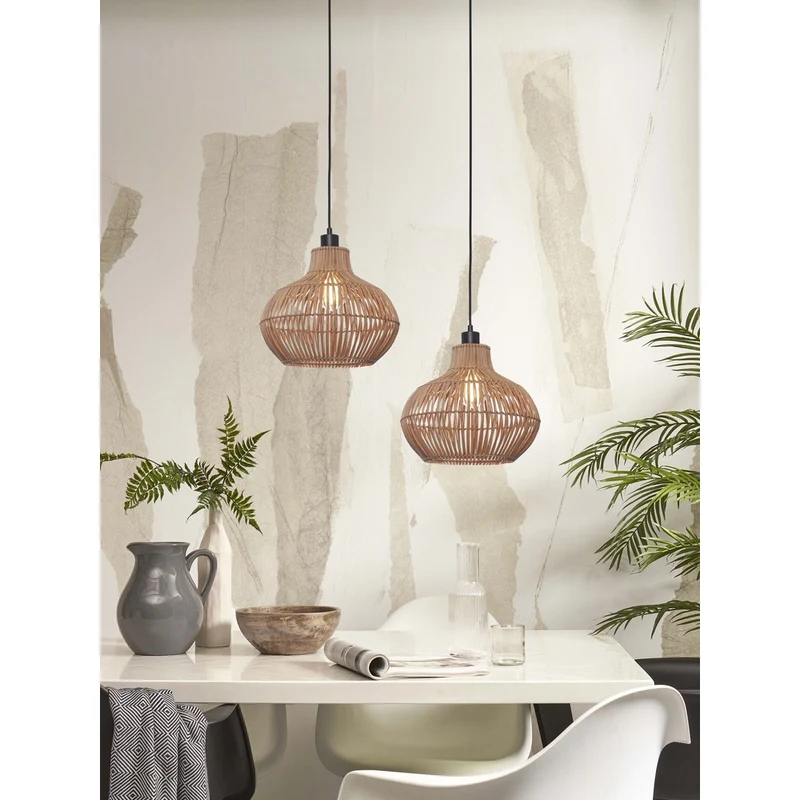 Suspension Luminaire Osier Rotin Bambou