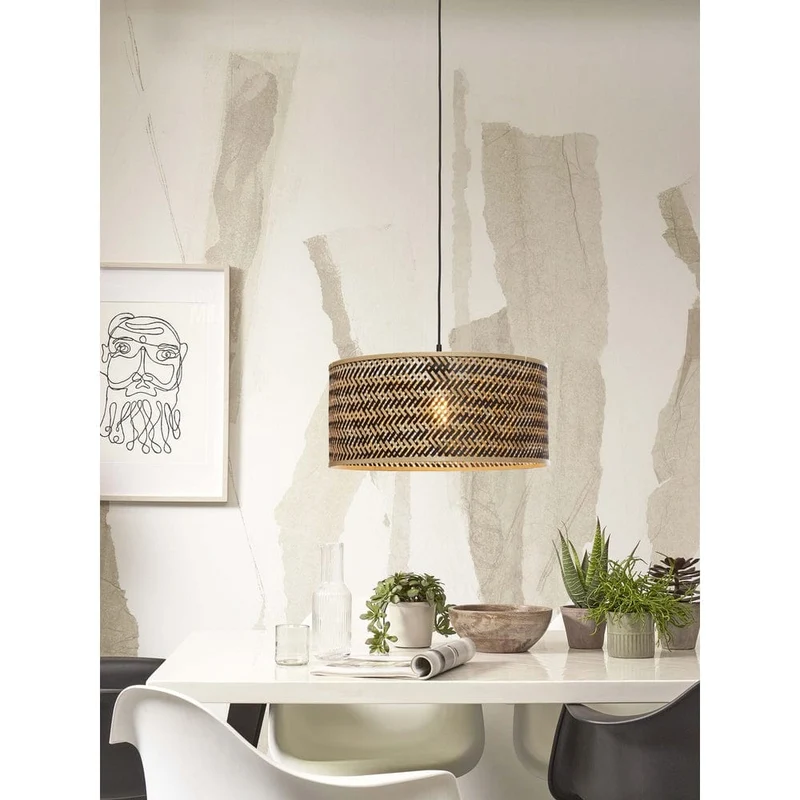 Suspension Luminaire Rotin Bambou