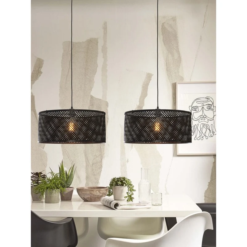 Luminaire Suspendu Rotin Bambou