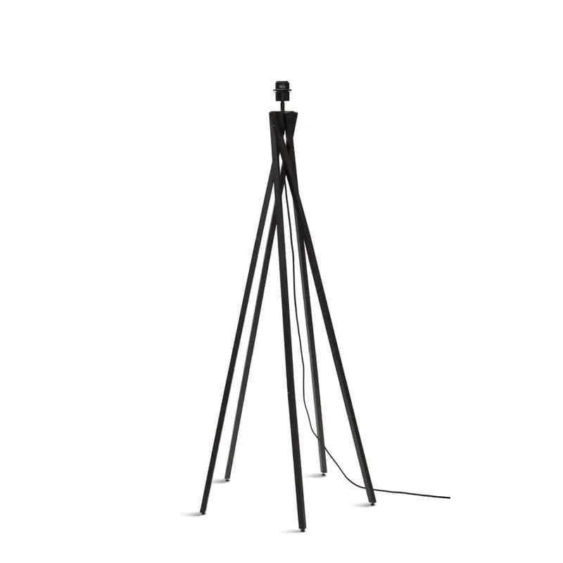 Grand Lampadaire industriel noir sur pied