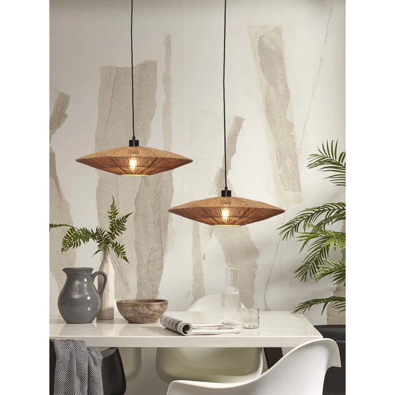 Suspension Luminaire Osier Rotin Bambou
