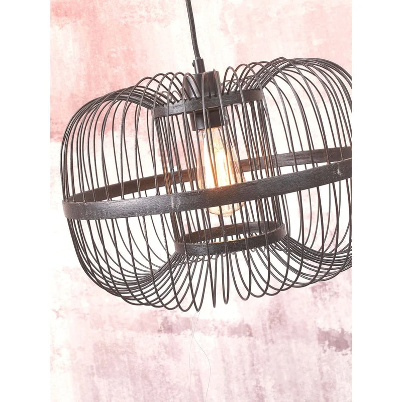 Lampe Noire Industrielle Sur Pied
