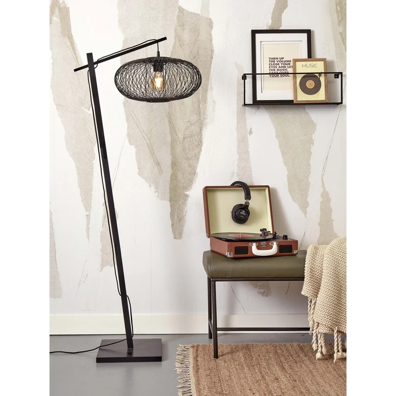 Lampe Sur Pied Noir Design