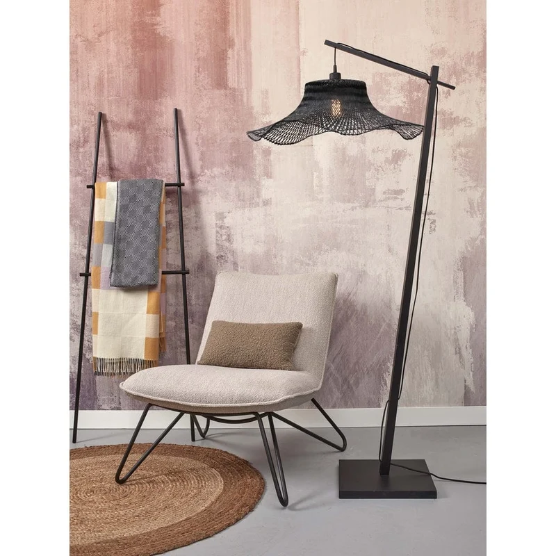 Lampe Sur Pied Noir Industriel