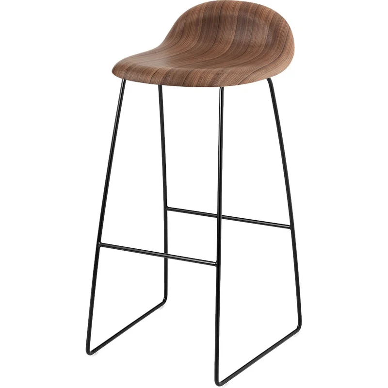 Gubi 3D Bar Stool Un-Upholstered