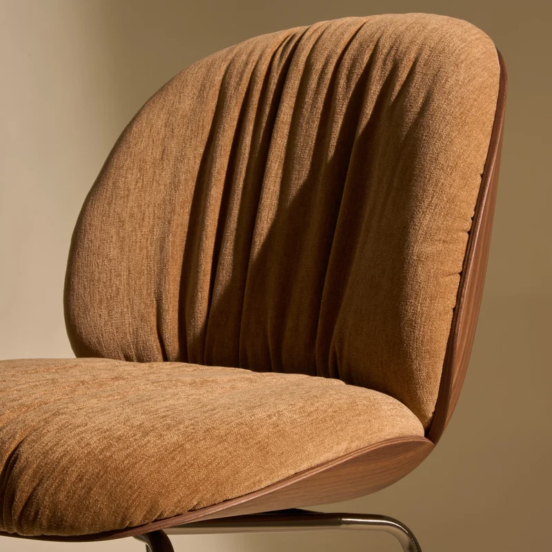 Gubi Beetle Soft Dining Chair 3D Veneer - Front Upholstered