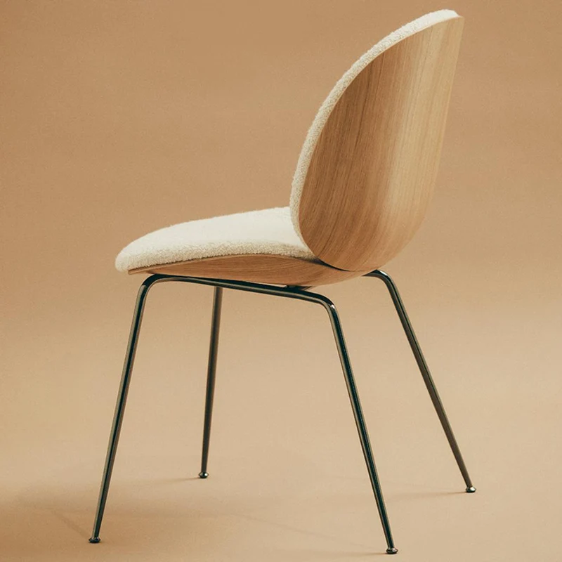 Gubi Beetle Dining Chair 3D Veneer - Front Upholstered