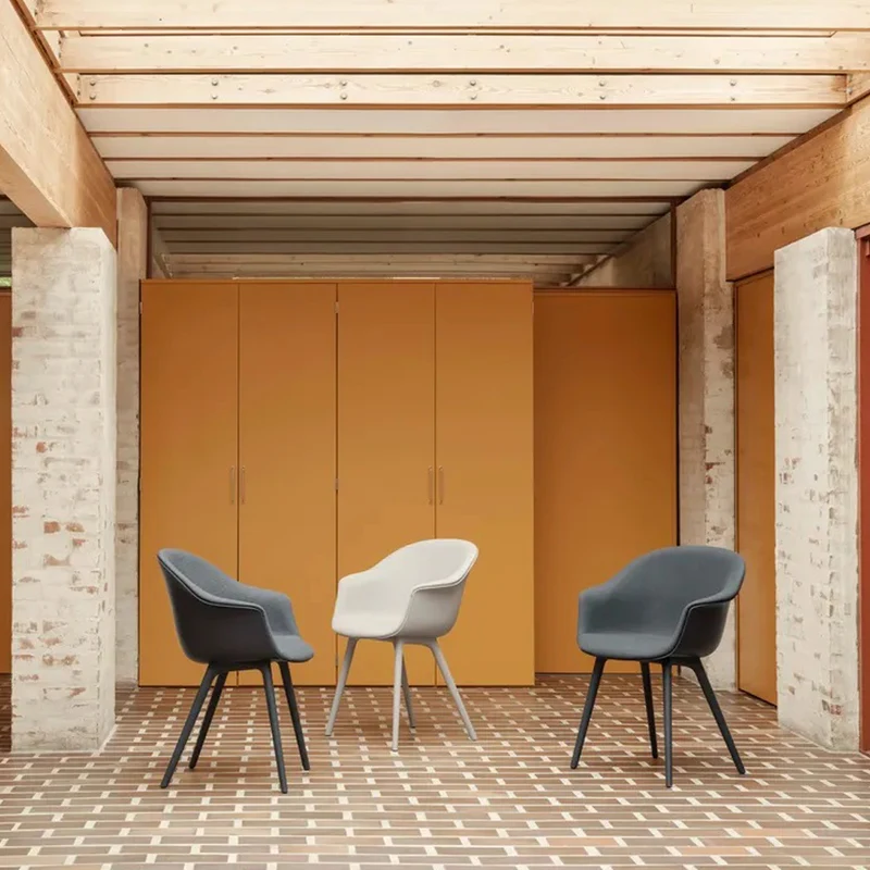 Gubi Bat Dining Chair Front Upholstered