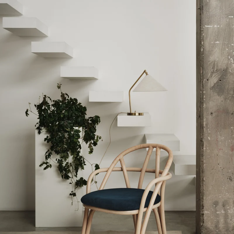 Gubi Gräshoppa Table Lamp with Fabric Shade