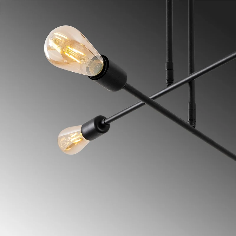 Luminaire Plafonnier Industriel Noir