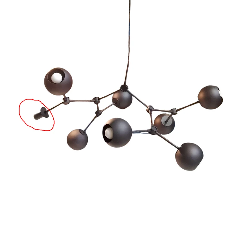101 Copenhagen Drop Chandelier Globe Mini Pendant Lamp (Burned Black) - Second Chance