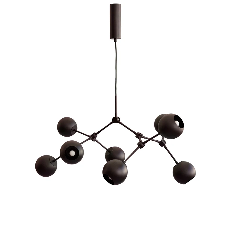 101 Copenhagen Drop Chandelier Globe Mini Pendant Lamp (Burned Black) - Second Chance