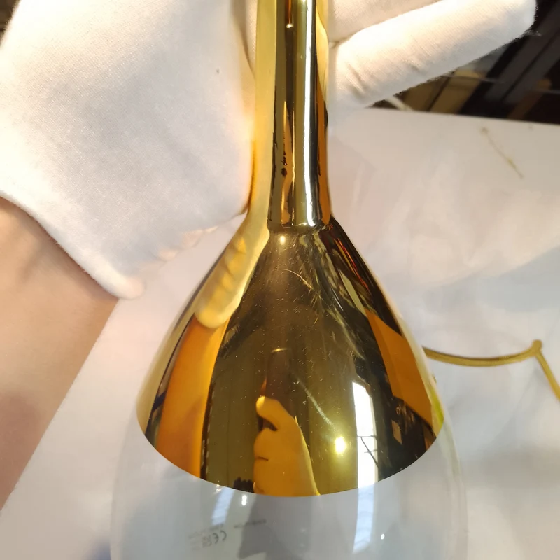 EBB & FLOW Lute Pendant Lamp (Clear / Gold / Ø: 14 cm) - Second Chance