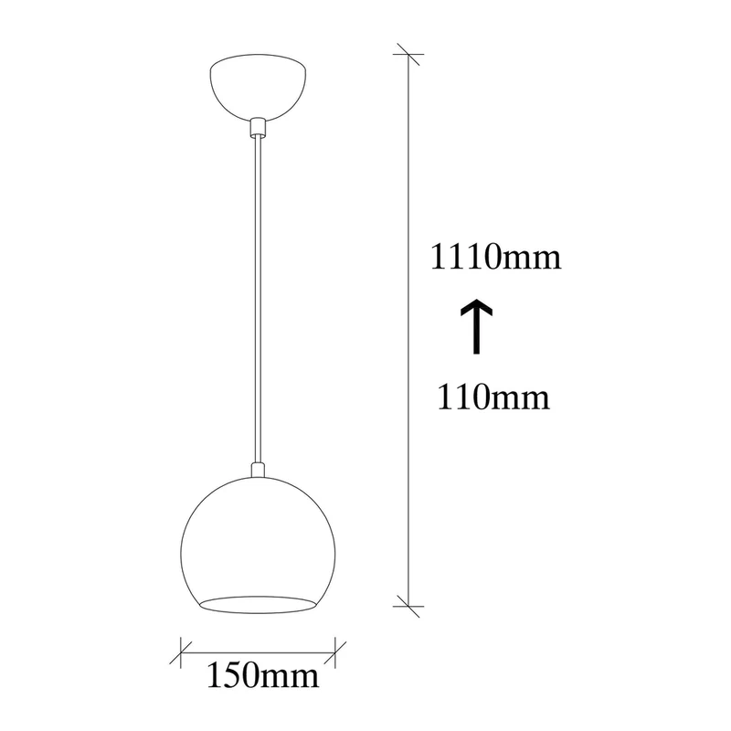 Lampe à suspension ronde couleur argent
