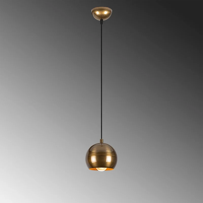 Lampe à suspension ronde couleur argent