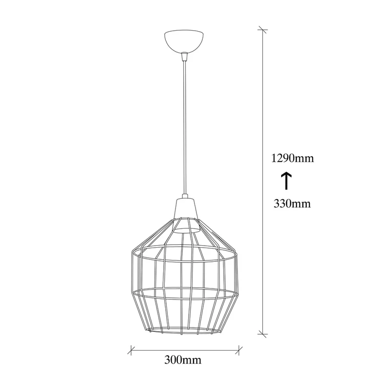 Suspension Luminaire Grillage