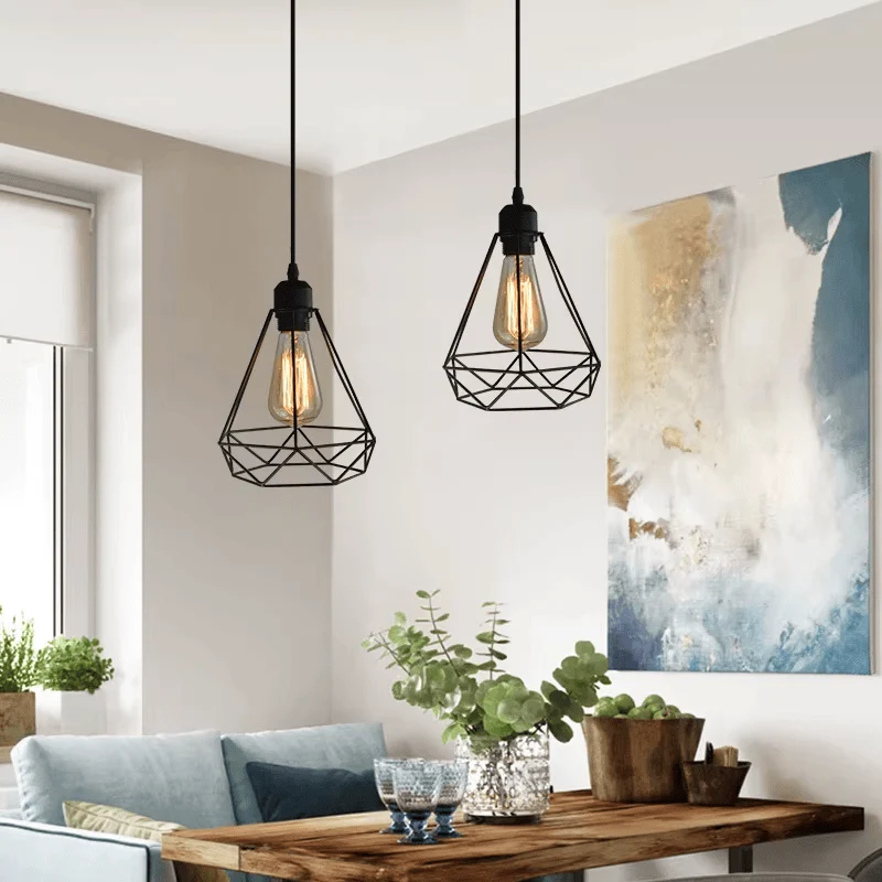 Suspension Luminaire Industriel Metal Noir