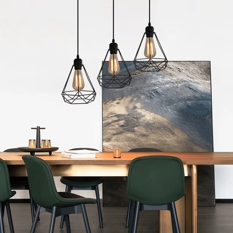 Suspension Luminaire Industriel Metal Noir