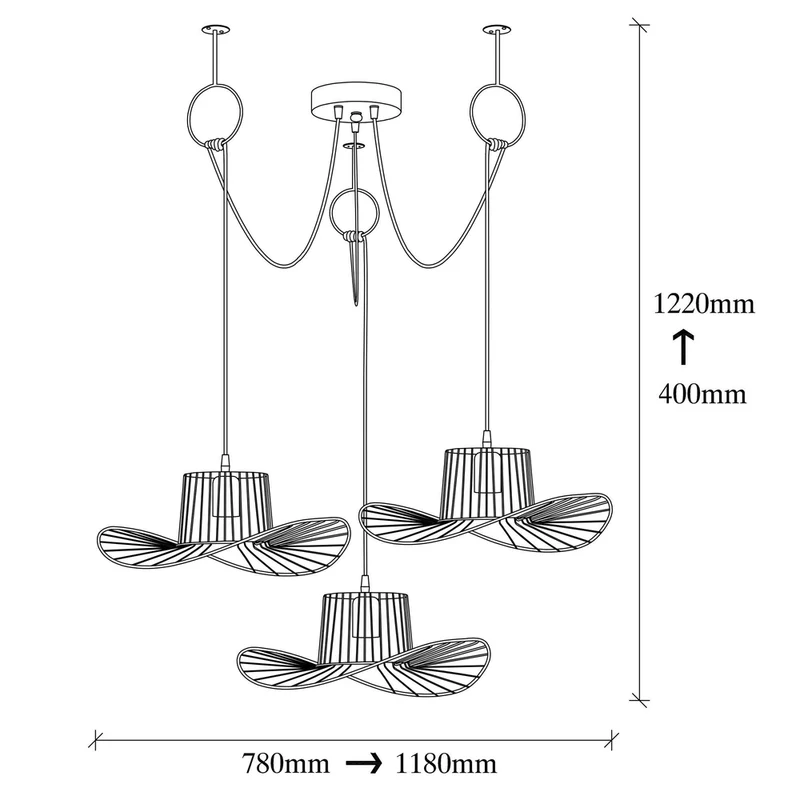 Lampe À Suspension "Durgapur" [Opv-892Opv1725]