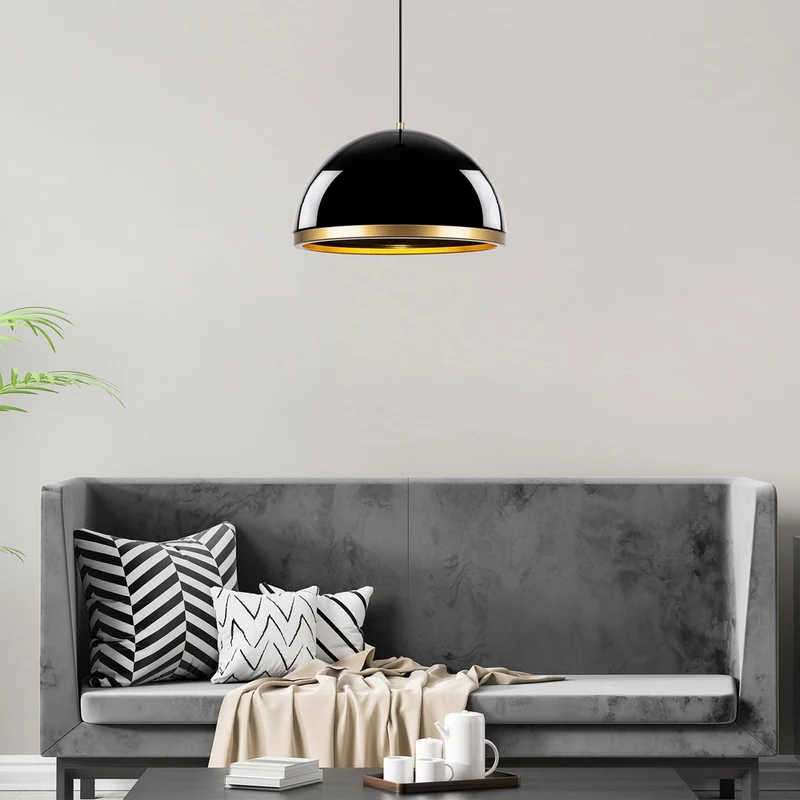 Luminaire Noir Et Doré