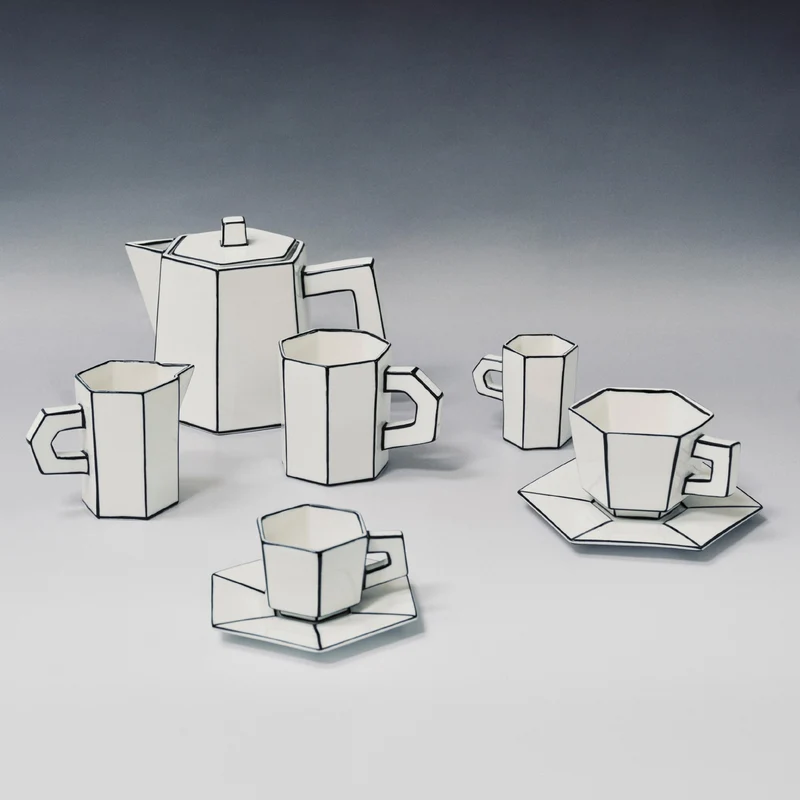 Serax Carte Blanche Cappuccino Cup with Saucer - Set of 2