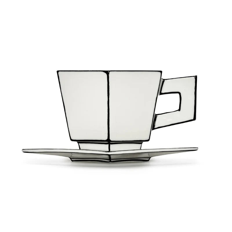 Serax Carte Blanche Cappuccino Cup with Saucer - Set of 2