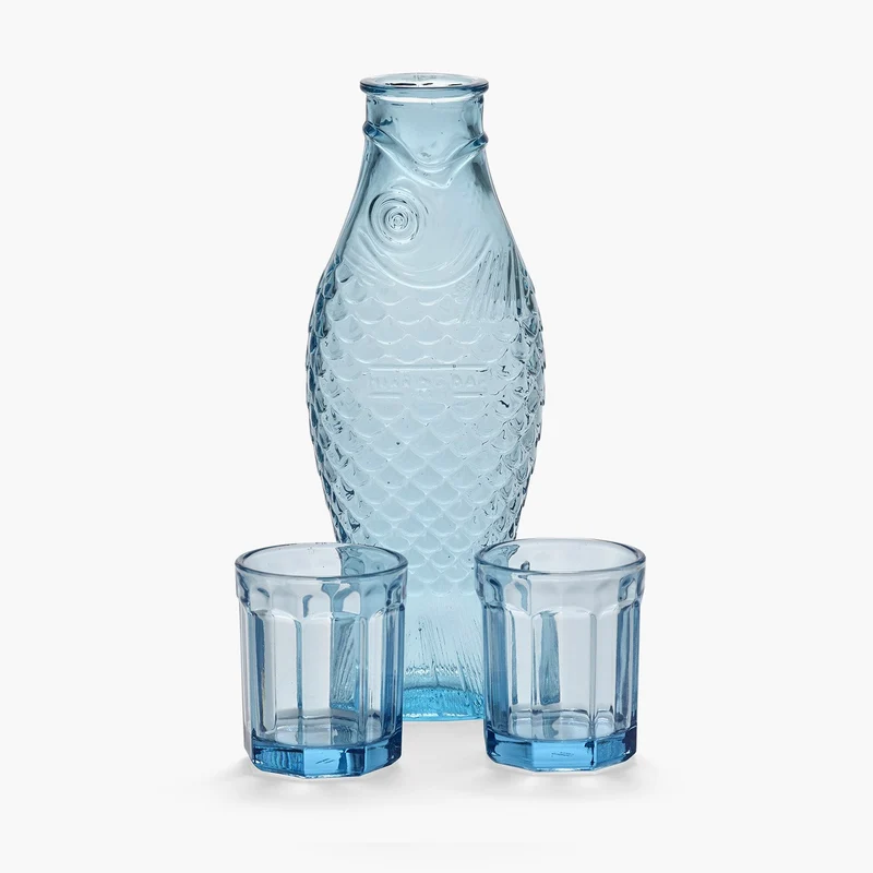 Serax Fish & Fish Set Carafe with 2 Glasses
