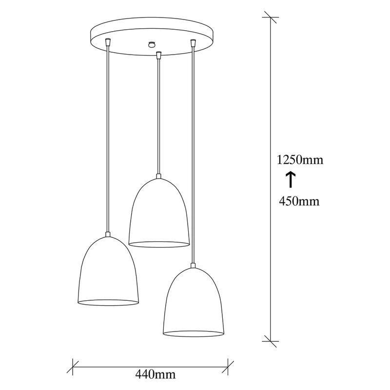 Suspension Luminaire Trois Lampes