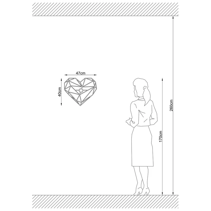 Applique Murale Coeur