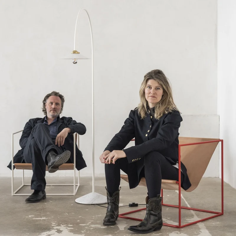 Valerie Objects Standing Lamp Marble n°2 Floor Lamp