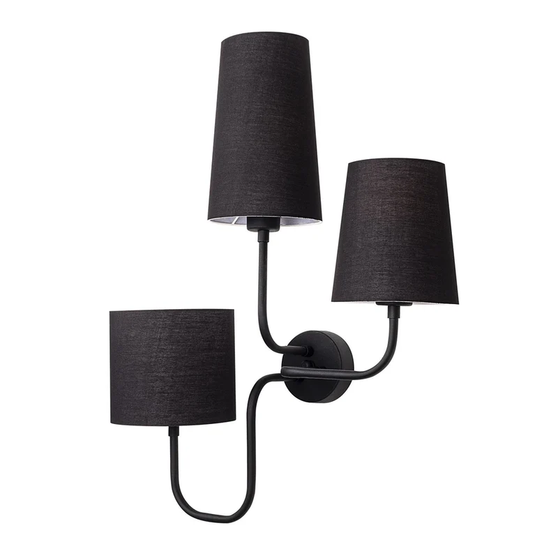 Applique Murale Tissu Noir