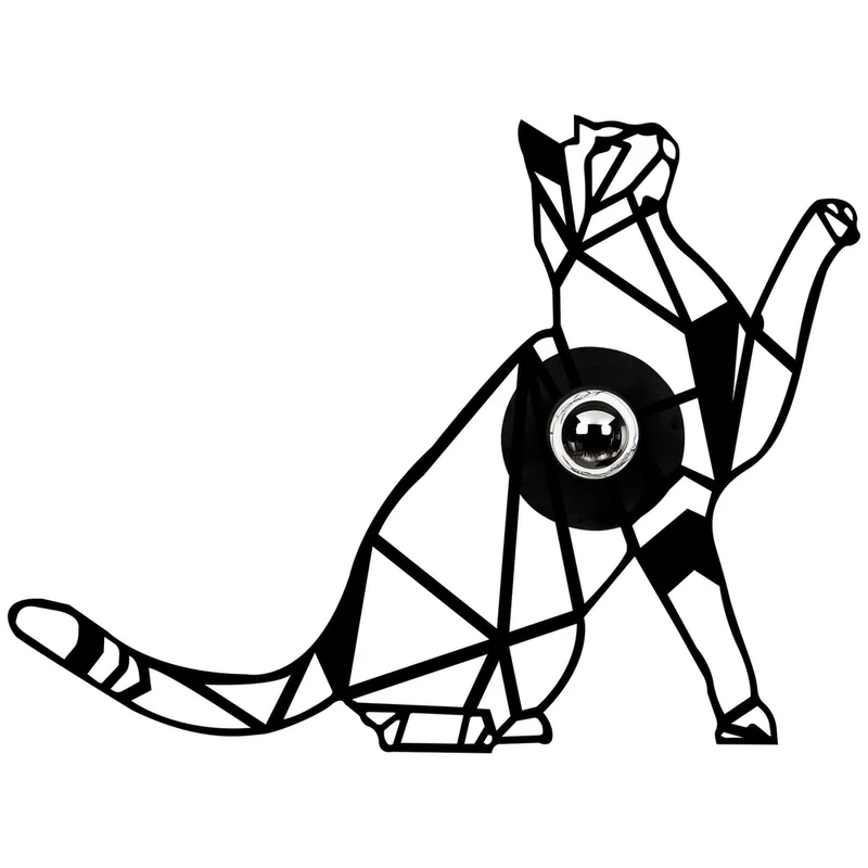 Applique Chat Métal noir