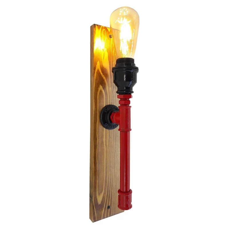 Applique Industrielle Bois