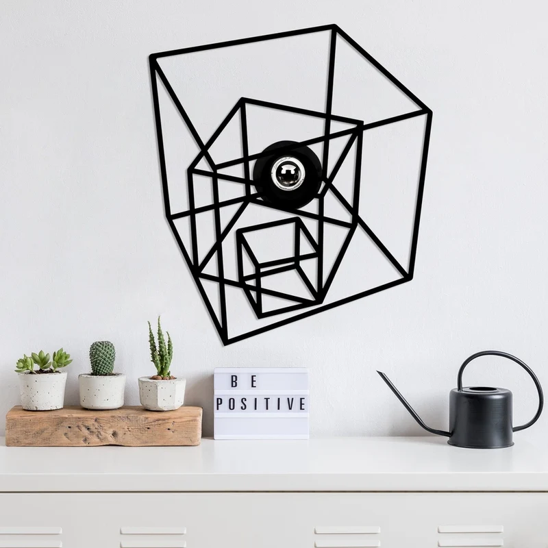 Applique Murale Cube Bois