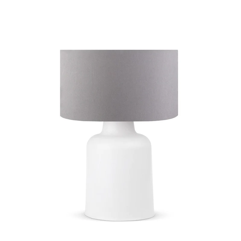 Lampe A Poser Grise Et Blanche