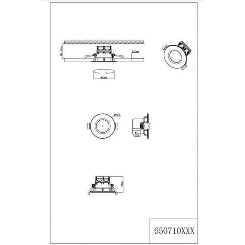 Spot Encastrable Plat