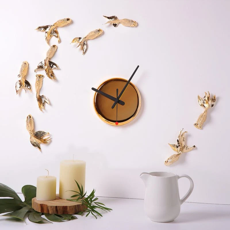 Haoshi Goldfish X Clock - Gold Plated