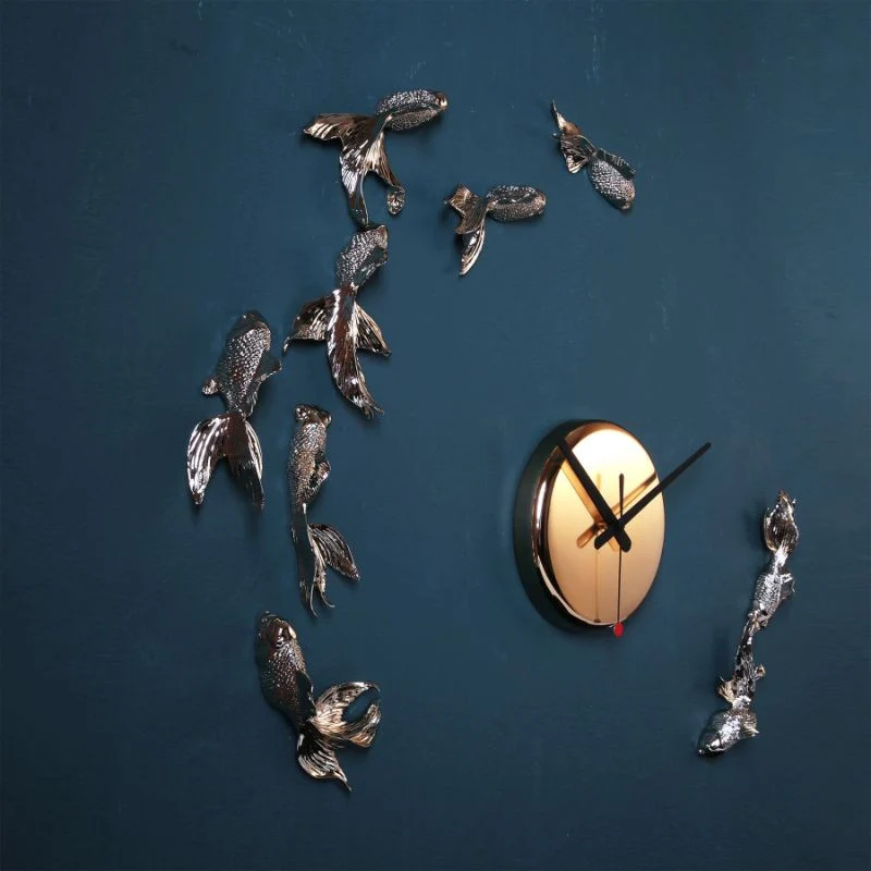 Haoshi Goldfish X Clock - Gold Plated