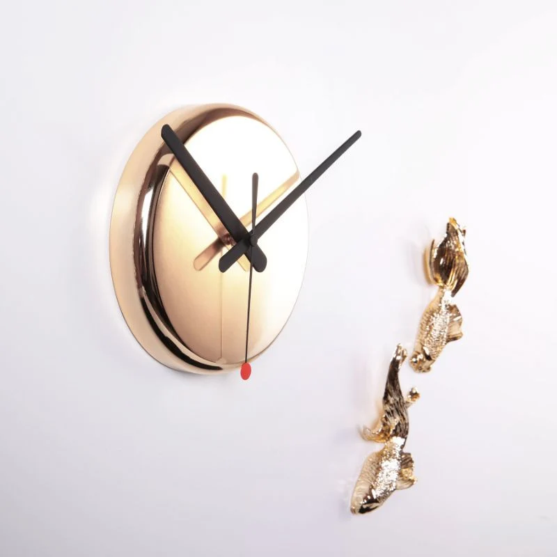 Haoshi Goldfish X Clock - Gold Plated