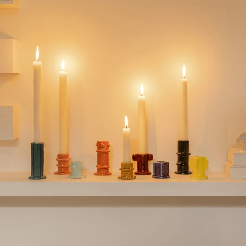 Serax Molly Glazed Candle Holder - Set of 3